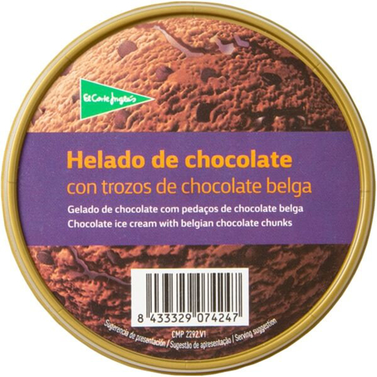 Imagem de Gelado de Chocolate com Pedaços de Chocolate Belga EL CORTE INGLÉS emb.500ml