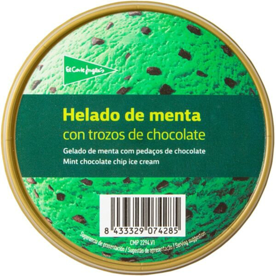 Imagem de Gelado de Menta com Pedaços de Chocolate EL CORTE INGLÉS emb.500ml