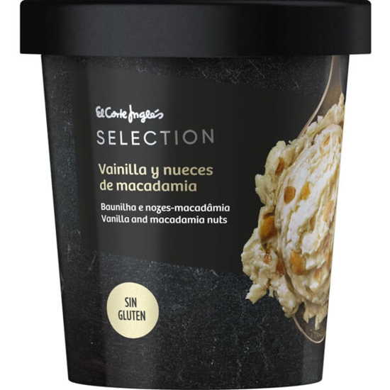 Imagem de Gelado de Baunilha e Nozes-Macadâmia sem Glúten EL CORTE INGLÉS SELECTION emb.500ml