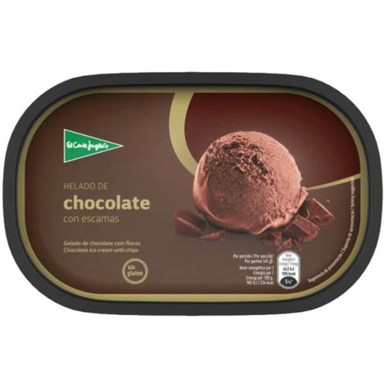 Imagem de Gelado de Chocolate com Pepitas sem Glúten EL CORTE INGLÉS emb.1000ml