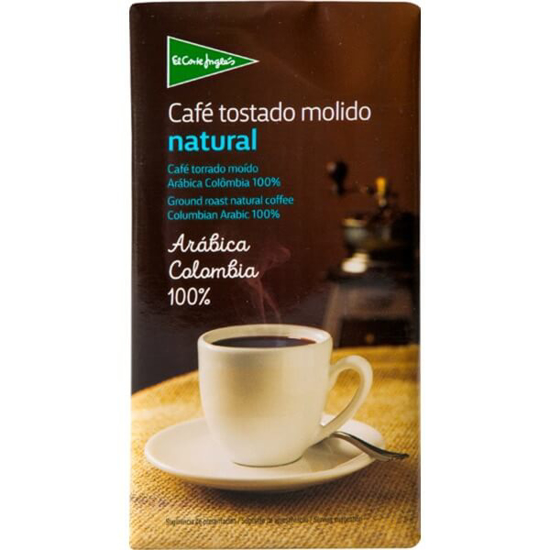 Imagem de Café Moído Torrado Arábica Colômbia 100% EL CORTE INGLÉS emb.250g