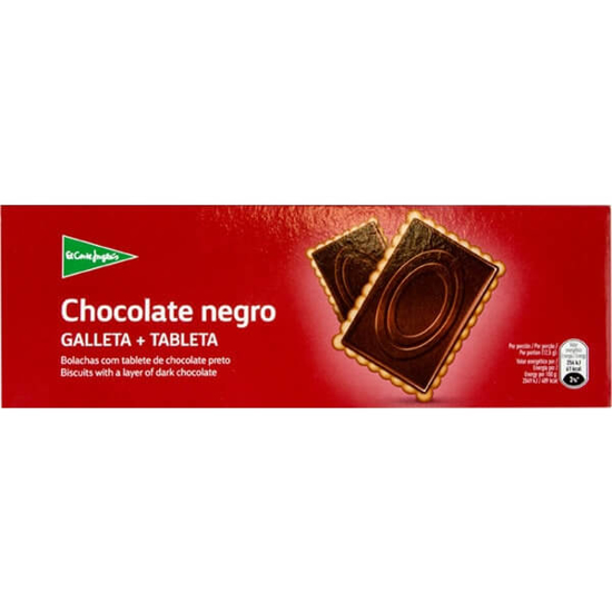 Imagem de Bolachas Cobertas com Chocolate Preto EL CORTE INGLÉS emb.150g