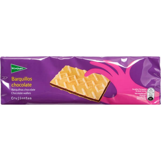 Imagem de Bolachas Wafer Barquilhos de Chocolate EL CORTE INGLÉS emb.150g