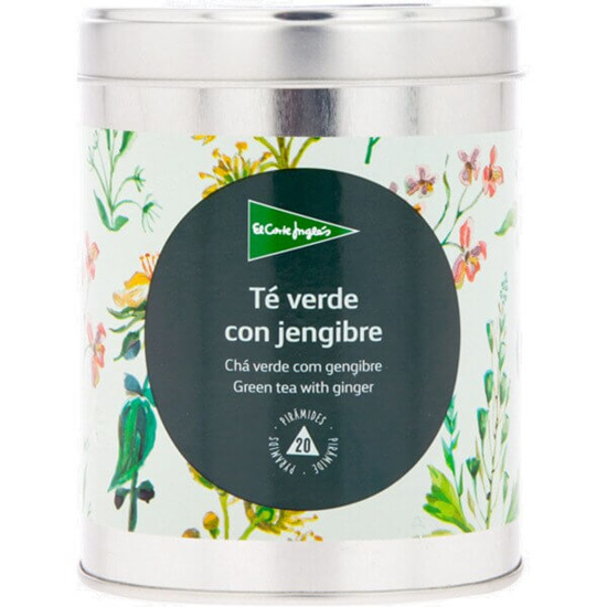 Ch Verde com Gengibre 20 Pir mides EL CORTE INGL S lata 40g