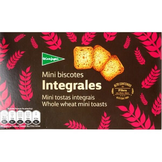 Imagem de Mini Tostas Integrais EL CORTE INGLÉS emb.120g