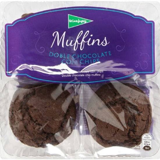 Imagem de Muffins Duplo Chocolate com Chips EL CORTE INGLÉS emb.300g