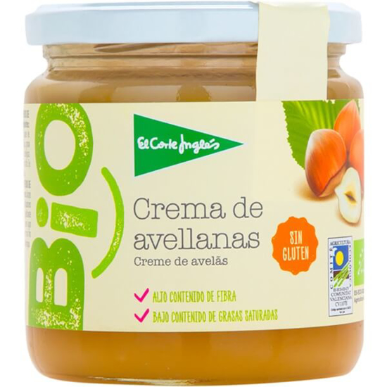 Imagem de Creme de Avelãs sem Glúten Biológico EL CORTE INGLÉS BIO frasco 330g