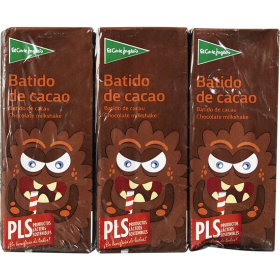 Imagem de Leite com Chocolate EL CORTE INGLÉS Pack 6 emb.200ml