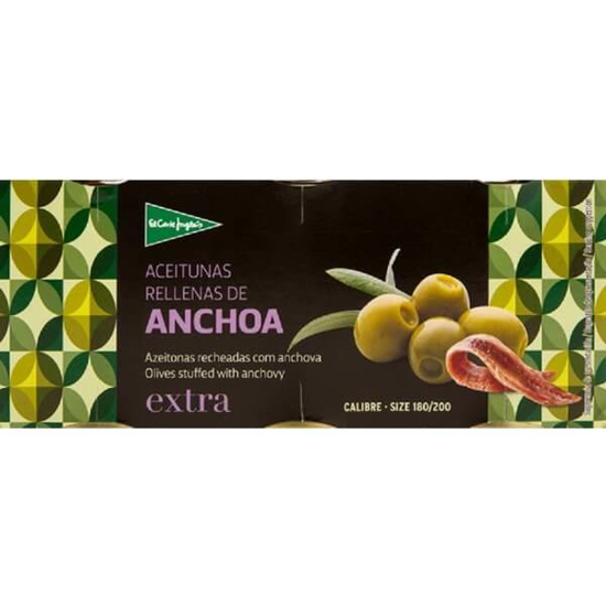 Imagem de Azeitonas Recheadas com Anchova Extra 200/400 EL CORTE INGLÉS emb.150g