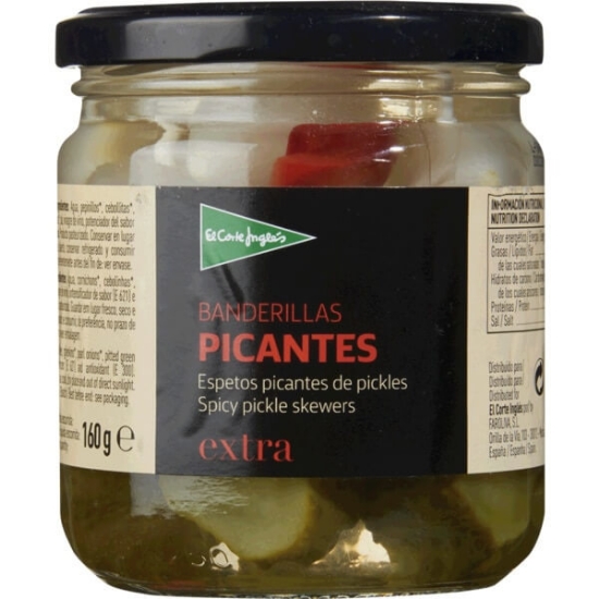 Imagem de Espetos Picantes de Pickles EL CORTE INGLÉS frasco 330g