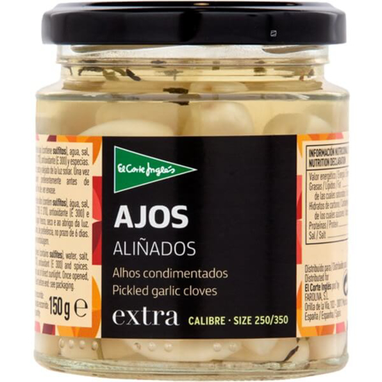 Imagem de Alhos Condimentados EL CORTE INGLÉS frasco 250g