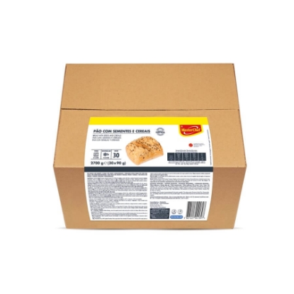 Mostrar detalhes para Pão Com Sementes Cereais Congelado MASTERCHEF 30x90g Imagem de Pão Com Sementes Cereais Congelado MASTERCHEF 30x90g