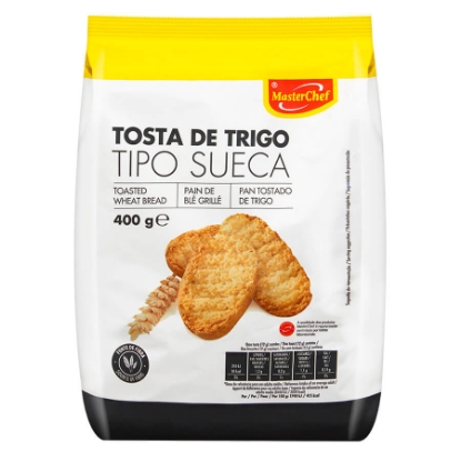 Mostrar detalhes para Tostas Suecas Trigo MASTERCHEF 400g Imagem de Tostas Suecas Trigo MASTERCHEF 400g