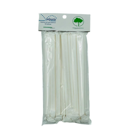 Mostrar detalhes para Palhinhas Papel Brancas VALPORTO 50un Imagem de Palhinhas Papel Brancas VALPORTO 50un