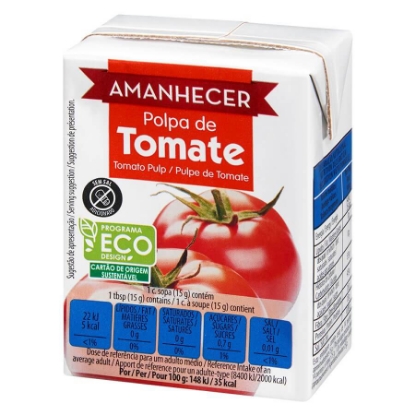 Mostrar detalhes para Polpa de Tomate Tetra AMANHECER 210g Imagem de Polpa de Tomate Tetra AMANHECER 210g