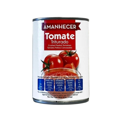 Mostrar detalhes para Tomate Triturado AMANHECER 390g Imagem de Tomate Triturado AMANHECER 390g