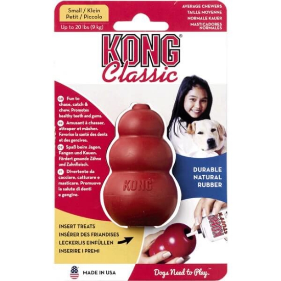 Imagem de Brinquedo para Cão Vermelho Pequeno KONG CLASSIC emb.1 unidade