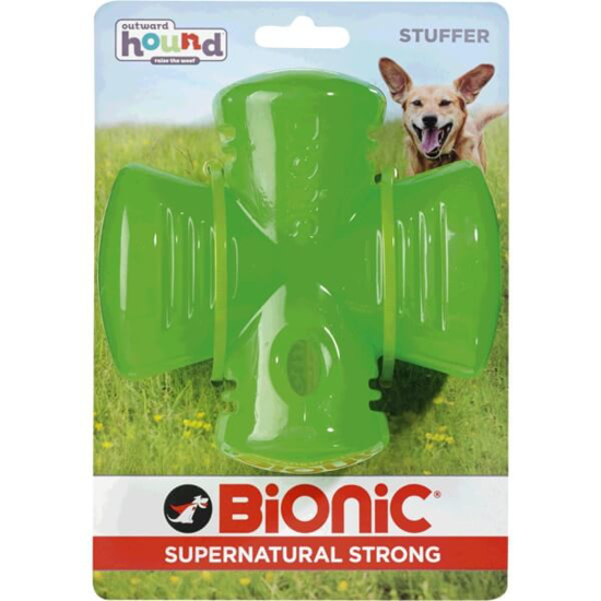 Imagem de Brinquedo para Cão Stuffer Verde OUTWARD HOUND BIONIC emb.1 unidade