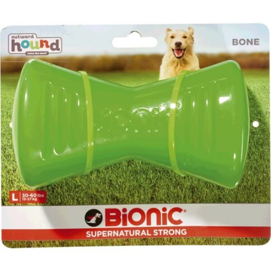 Imagem de Brinquedo para Cão Bone L Verde OUTWARD HOUND BIONIC emb.1 unidade