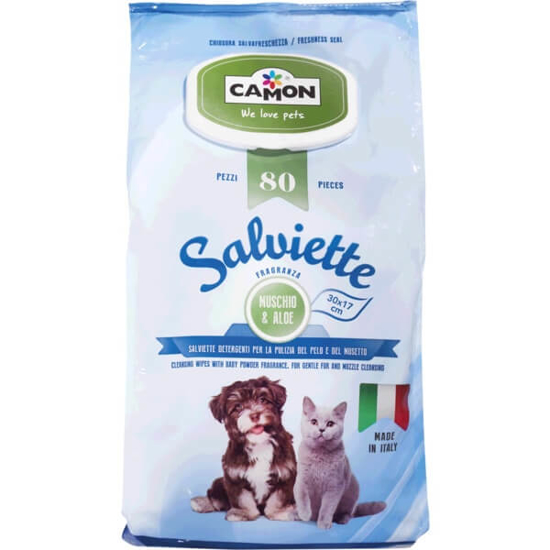 Imagem de Toalhitas para Cão Muschio & Aloe CAMON SALVIETTE emb.100 unidades