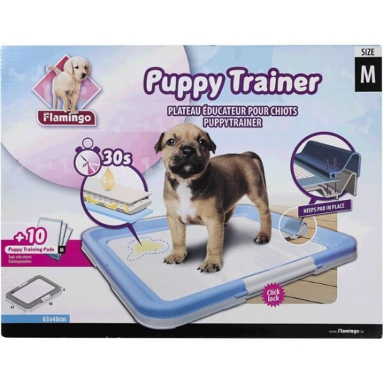 Imagem de Tapete Higiénico Puppy Trainer Tamanho M FLAMINGO embalagem