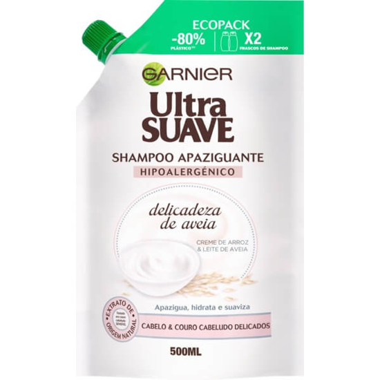 Imagem de Champô Ultra Suave Eco Recarga Delicadeza de Aveia ULTRA SUAVE GARNIER emb.500ml