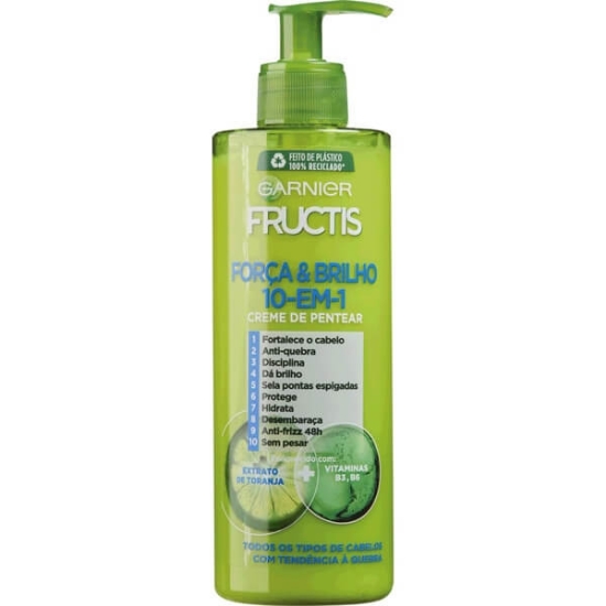 Imagem de Creme de Pentear 10 em 1 para Todos os Tipos de Cabelo FRUCTIS FORÇA & BRILHO emb.400ml