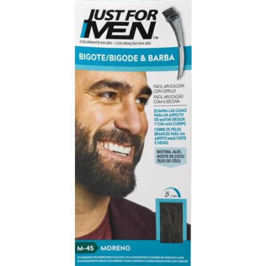 Imagem de Coloração Homem Temporária para Barba Moreno JUST FOR MEN emb.1un