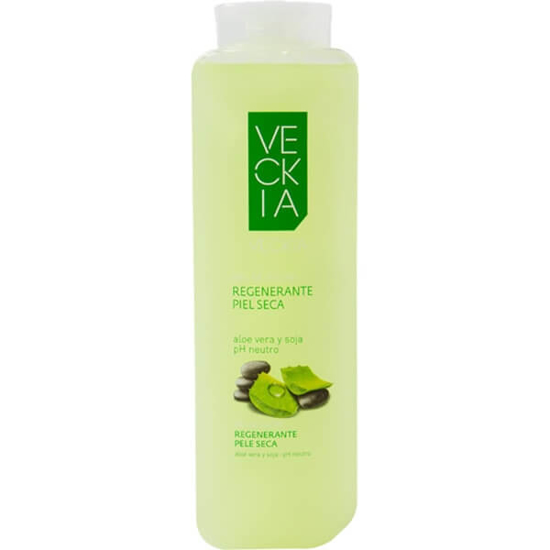 Imagem de Gel de Banho Regenerante para Pele Seca com Aloe Vera e Soja VECKIA emb.750ml