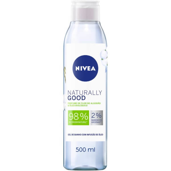 Imagem de Gel de Banho com Infusão de Óleo Flor de Algodão NIVEA NATURALLY GOOD emb.500ml