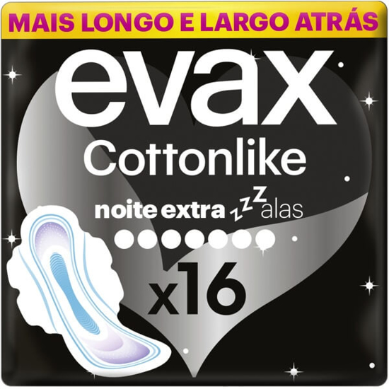 Pensos Higiénicos Cottonlike Noite Extra com Abas EVAX emb.16un, Compre no  360hyper