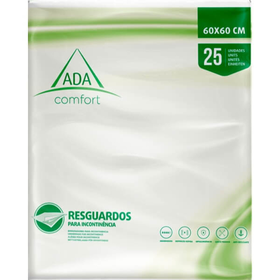 Imagem de Resguardo para Incontinência 60x60 cm ADA COMFORT emb.25 unidades