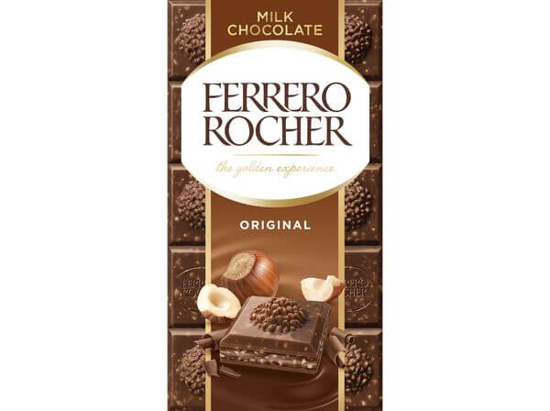 Imagem de Tablete de Chocolate e Avelã FERRERO ROCHER emb.90g