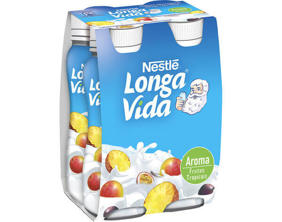 Imagem de Iogurte LONGA VIDA Líquido Frutos Tropicais 4x160g