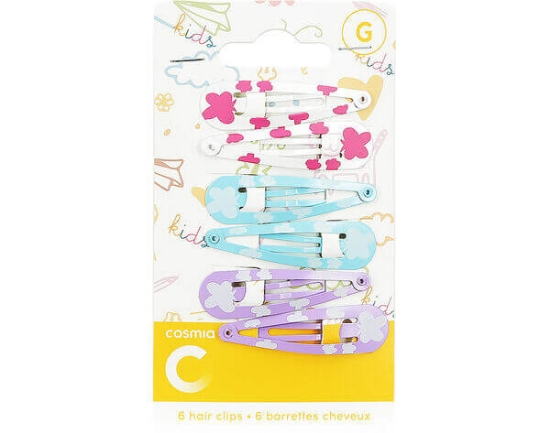 Imagem de Gancho COSMIA KIDS Cabelo Sortido 6un