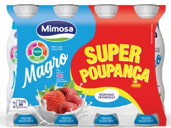 Imagem de Iogurte Líquido Magro MIMOSA Morango Framboesa Pack Poupança 8x156ml