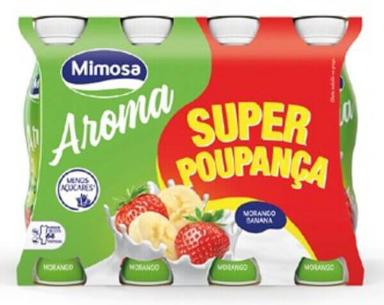 Imagem de Iogurte Liquido MIMOSA Morango Banana Pack Poupança 8x156ml