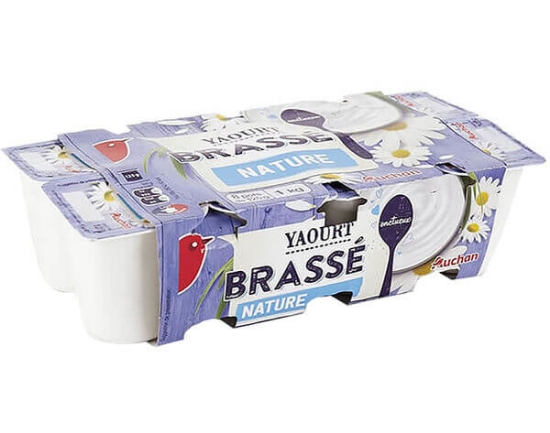 Imagem de Iogurte AUCHAN Batido Magro Natural 8x125g