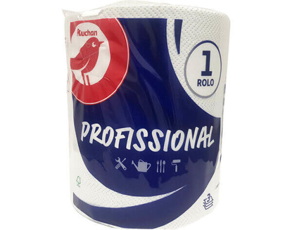 Mostrar detalhes para Rolo Cozinha AUCHAN Profissional 3 Folhas 1 Rolo Imagem de Rolo Cozinha AUCHAN Profissional 3 Folhas 1 Rolo