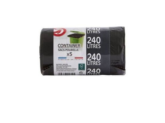Imagem de Saco AUCHAN Lixo Para Contentores 240L 5un