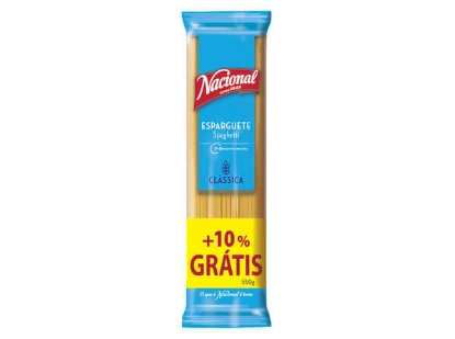 Mostrar detalhes para Esparguete NACIONAL 500G+10%Grátis Imagem de Esparguete NACIONAL 500G+10%Grátis