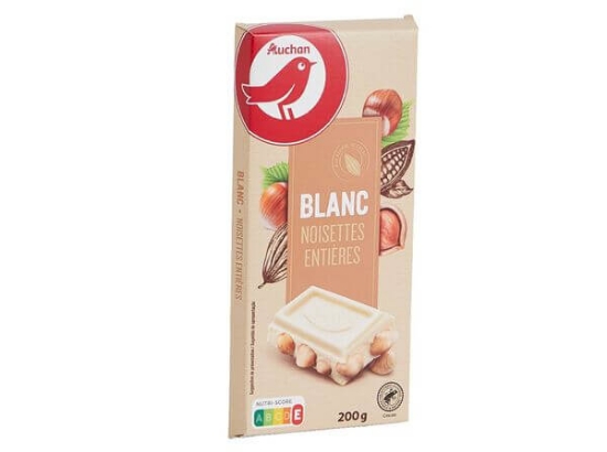 Imagem de Chocolate AUCHAN Branco Avelãs Inteiras 200g