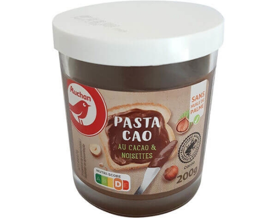 Imagem de Creme AUCHAN Para Barrar Cacau e Avelãs 200g