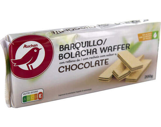 Imagem de Bolacha AUCHAN Waffer Recheio Chocolate 200g