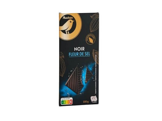 Imagem de Chocolate AUCHAN Gourmet Negro 47% Com Sal Marinho 100g