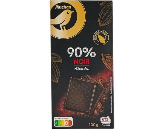 Imagem de Chocolate AUCHAN Gourmet Negro 90% 100g