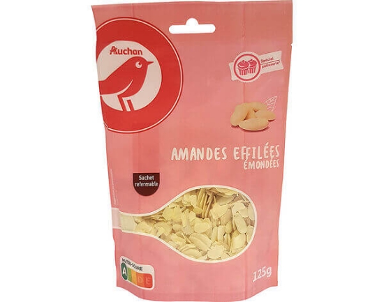 Imagem de Miolo de Amêndoa Sem Pele AUCHAN Laminado 125g