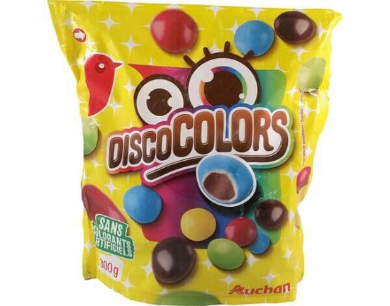Imagem de Drageias AUCHAN de Chocolate Discocolors 300g