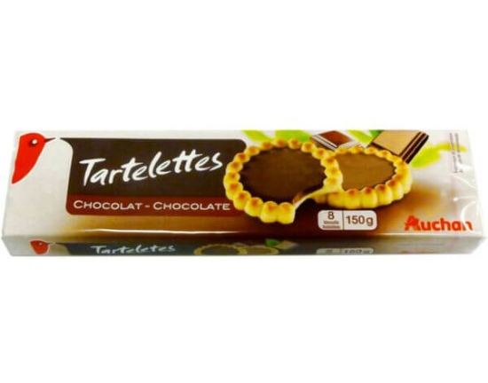 Imagem de Tarteletes AUCHAN Redondas Chocolate e Avelã 8un 150g