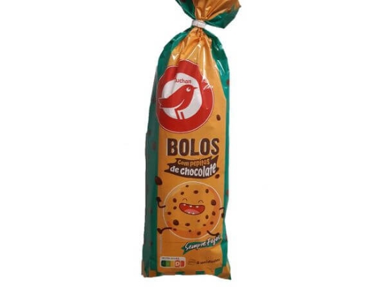 Imagem de Bolos AUCHAN Com Pepitas Chocolate 8x33g